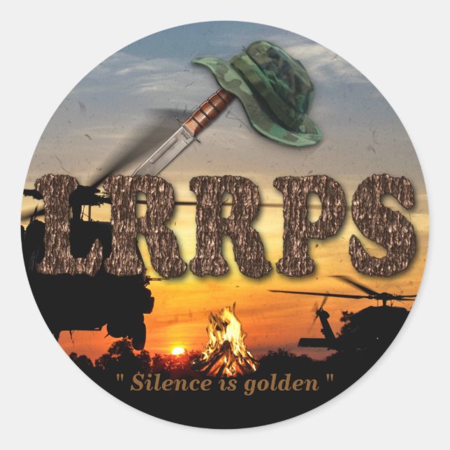 Recon LRRP LRRPS LURPS Vietnam Nam War Classic Round Sticker (Front)