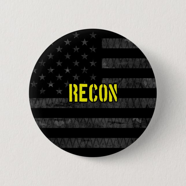 Recon Subdued American Flag 2 Inch Round Button (Front)