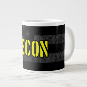 Recon Subdued American Flag Large Coffee Mug