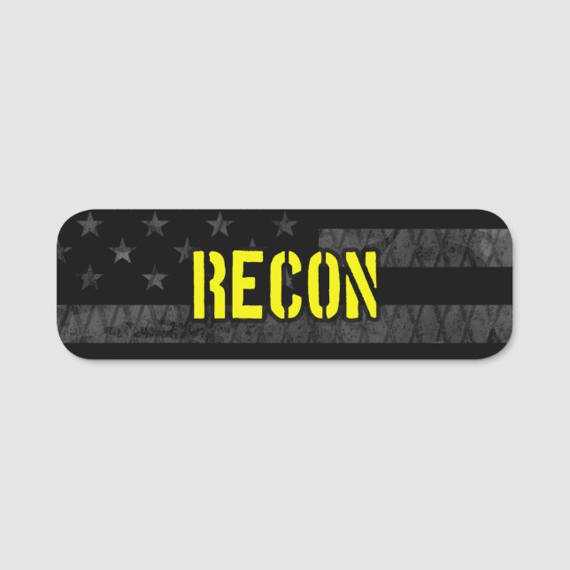 Recon Subdued American Flag Name Tag (Front)
