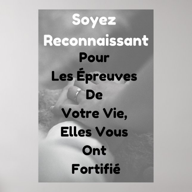 "Reconnaissance" Affiche Citation Positive-Poster Poster (Front)