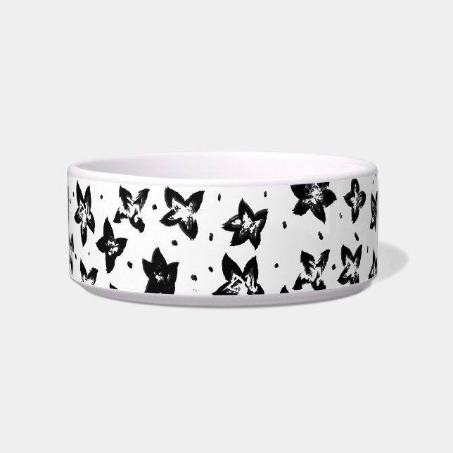 Reconstructed Floral Pattern - Achromatic Goth Bowl (Front)