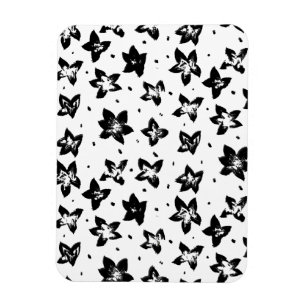 Reconstructed Floral Pattern - Achromatic Goth Magnet