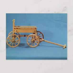 Reconstruction of a chariot found postcard