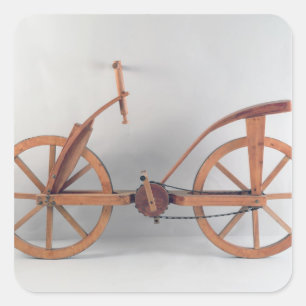 Reconstruction of da Vinci's design Square Sticker