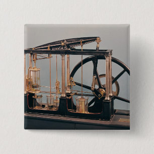 Reconstruction of James Watt's steam engine 2 Inch Square Button