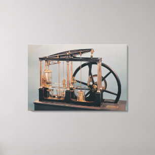 Reconstruction of James Watt's steam engine Canvas Print