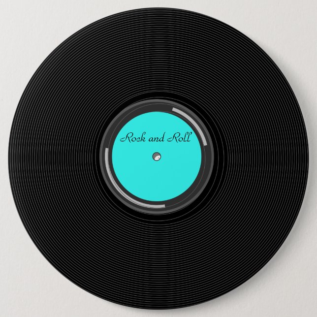 Record Album 6 Inch Round Button (Front)