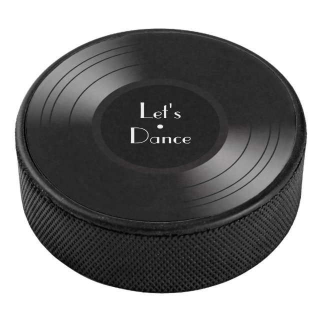 Record Album Let's Dance Novelty Hockey Puck (3/4)