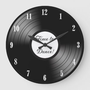 Record Album Novelty Custom Text  Large Clock