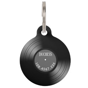 Record Album Novelty Pets ID Number and Name Pet Tag