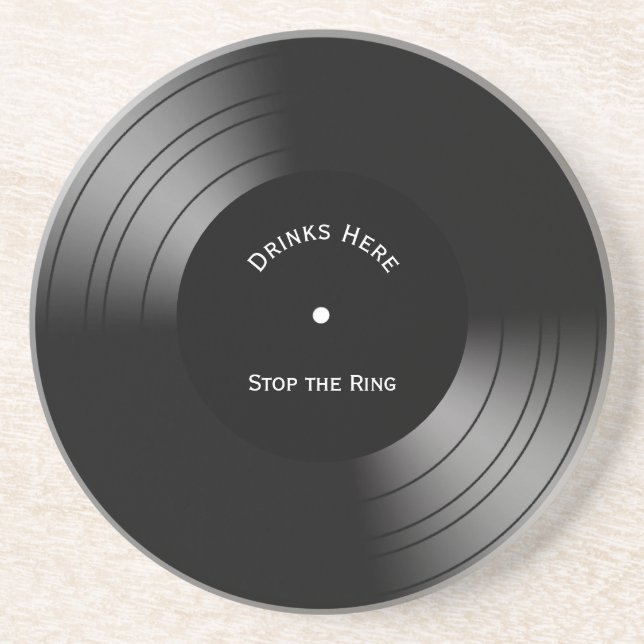 Record Album Novelty Stop the Ring Coaster (Front)