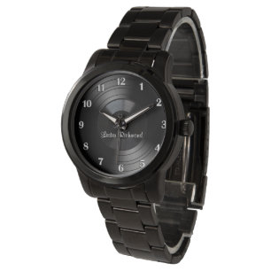 Record Album Personalized Twelve Numbers Watch