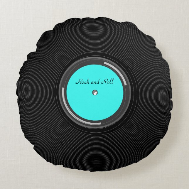 Record Album Round Pillow (Front)