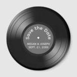 Record Album Save the Date Magnet<br><div class="desc">Great fun look with a 33 speed vinyl album</div>