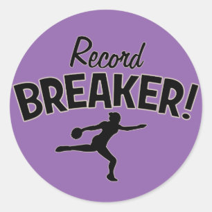 Record Breaker! Discus Throw Stickers