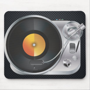 Record player mouse pad
