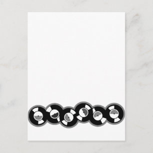 Record Row Grey Postcard