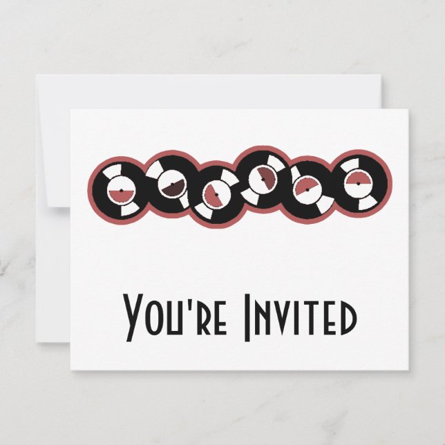 Record Row Red Invitation (Front)