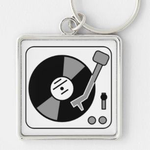 Record Turntable Keychain