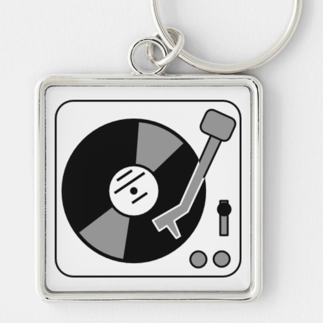 Record Turntable Keychain (Front)