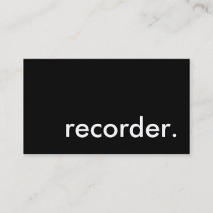 recorder. business card