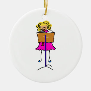 Recorder Kid Ceramic Ornament