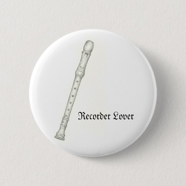 Recorder Lover 2 Inch Round Button (Front)