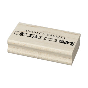 Recorder Music Teacher Rubber Stamp