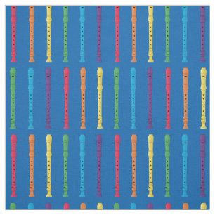 Recorders Rainbow Music Musician Room Decor Fabric