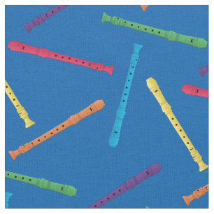 Recorders Rainbow Music Musician Room Decor Fabric