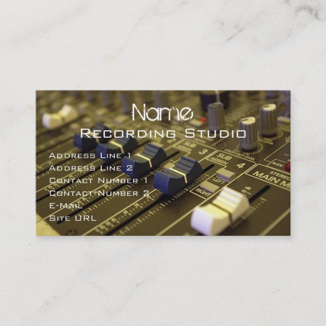 Recording Studio Business Card (Front)