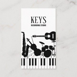 Recording Studio Music Shop Business Card
