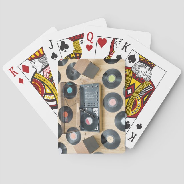 Records on Floor 2 Playing Cards (Back)