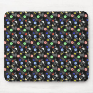 Records Pattern Mouse Pad