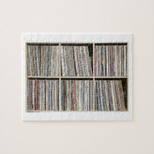 Records Vinyl Albums Record Collection Shelf Jigsaw Puzzle