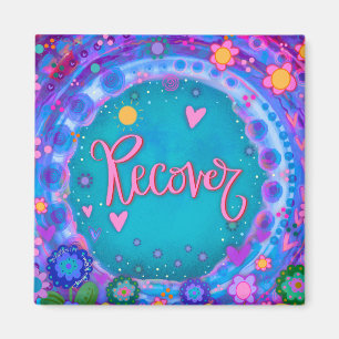 Recover Pretty Fun Inspiring Floral Inspirivity Magnet