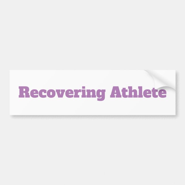 "Recovering Athlete" Bumper Sticker (Front)