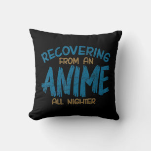 Recovering From An Anime All Nighter Anime Manga K Throw Pillow