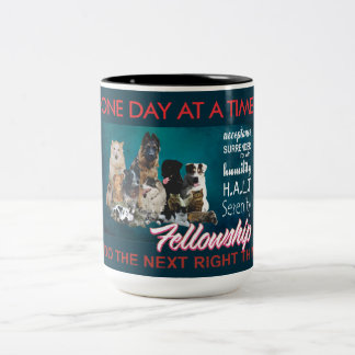 recovery fellowship slogan pets mug 25