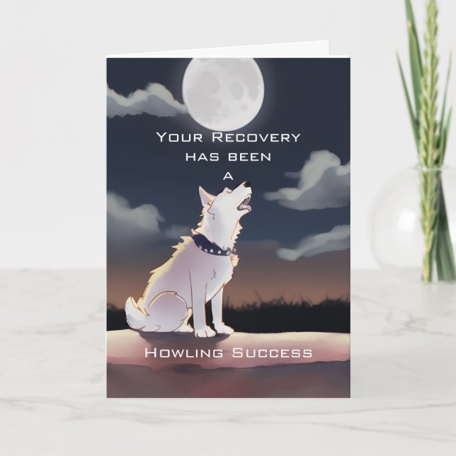 Recovery - Howling Scuccess Folded Thank You Card (Front)