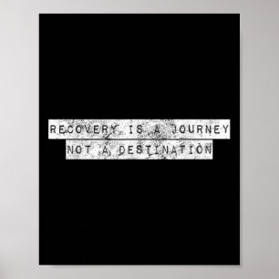 Recovery Is A Journey Not A Destination Motivation Poster