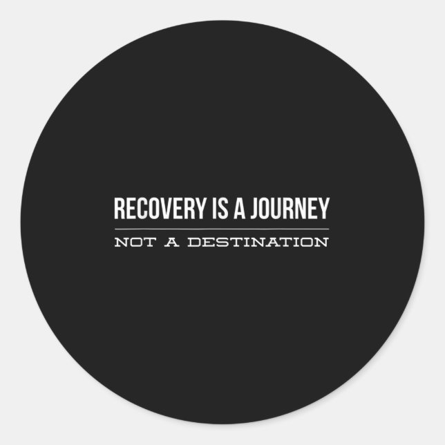 Recovery Journey Aa Alcoholics Na Narcotics Motiva Classic Round Sticker (Front)