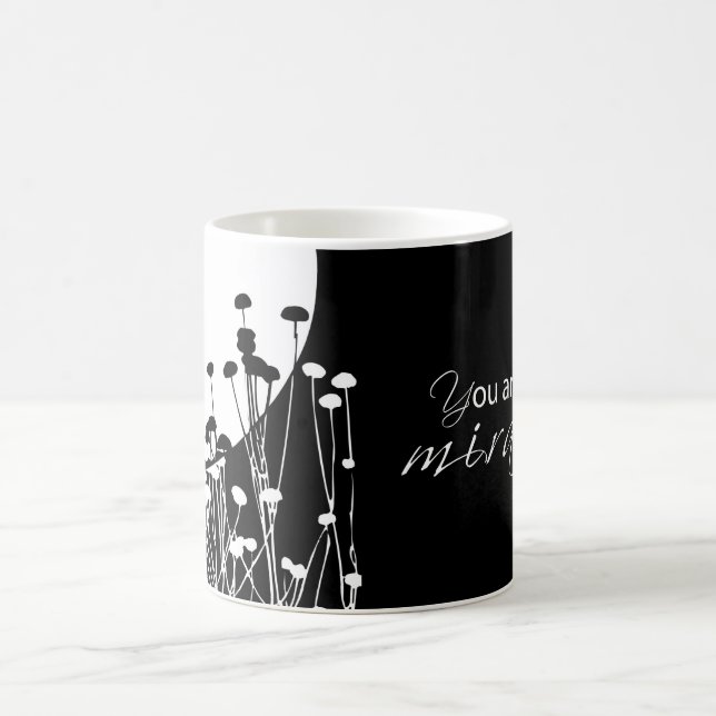 Recovery Miracle, Black and White Coffee Mug (Center)