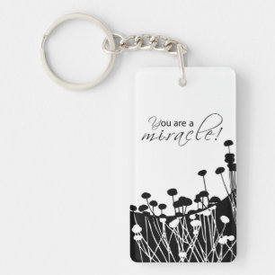 Recovery Miracle, Black and White Keychain