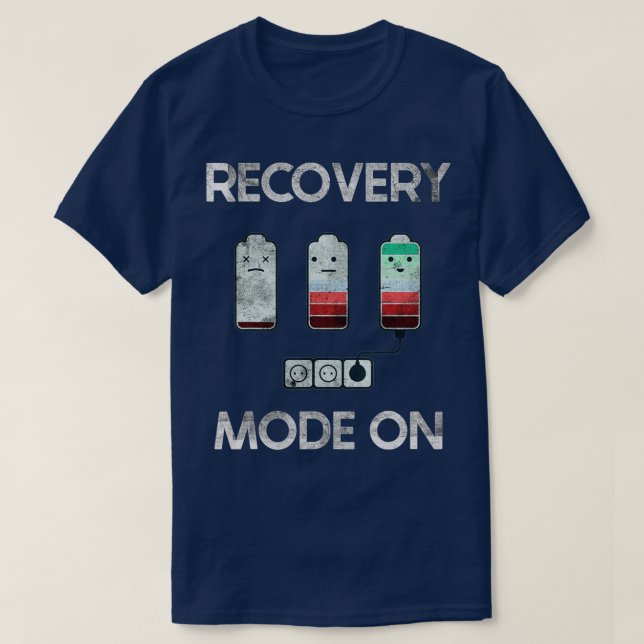 Recovery Mode On Funny Get Well Funny Injury Vinta T-Shirt (Design Front)