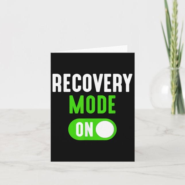 Recovery Mode On Get Well Funny Injury Gift  Card (Front)