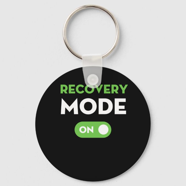 Recovery Mode On Get Well Gifts Funny Injury Keychain (Front)