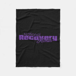 Recovery Month - Purple Logo Fleece Blanket