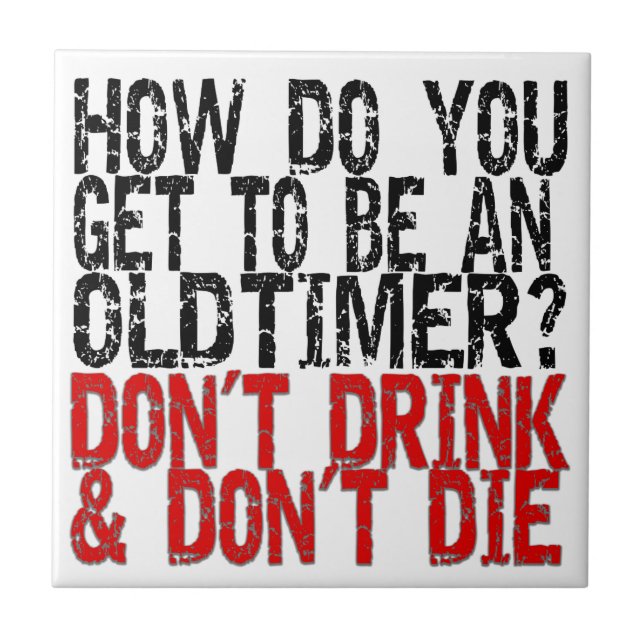 Recovery Old Timer Joke Tile (Front)